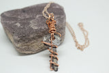 Wire Wrapped Antique Key Necklace