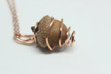 Wire Wrapped Acorn Necklace No.1