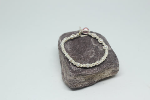 Pearl and Hemp Bracelet No.4