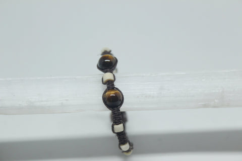 Tigers Eye Hemp Bracelet