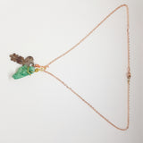 Green Druzy Antique Key